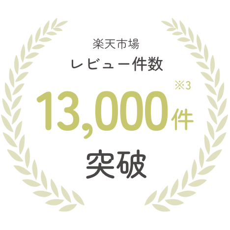 楽天市場レビュー件数13,000件突破